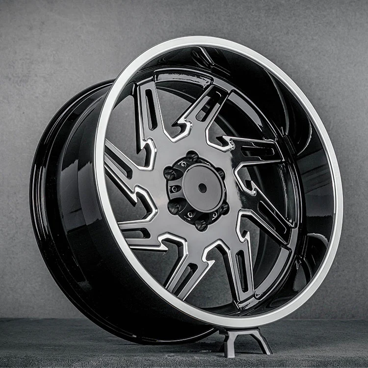 Roda Tempa Luar Jalan Hitam Berkilat dengan Bibir Digilap